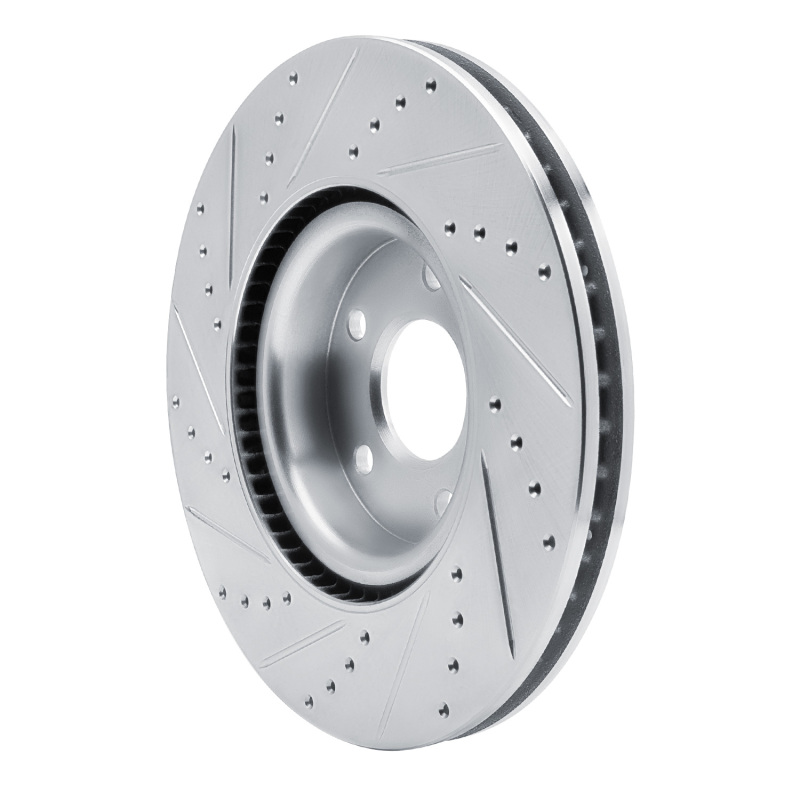 Ford Escape Brake Rotor (1) - Front Right - R1 Concepts - Drilled & Slotted - Silver - `20-`25